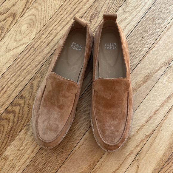 Eileen Fisher Suede Platform Loafers NWOT size 8.5 - Picture 4 of 5